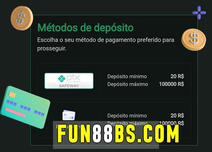 O cassino fun88 bet oferece uma grande variedade de métodos de pagamento
